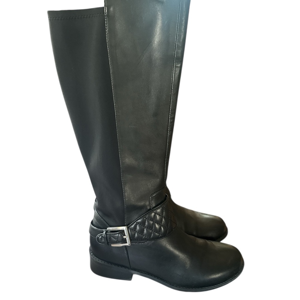 Me Too Black Quilted Over the Knee Boots